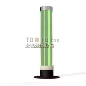 Green Cylinder Pillar Column 3d model