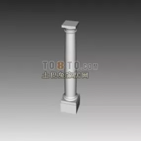 European Roman Column Construction Component 3d model