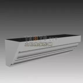 European Antique Molding Component 3d model