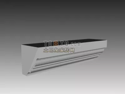 Molding Wooden Ceiling Component 3d model