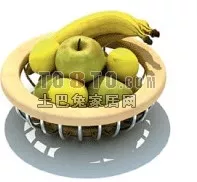 Lemons On Round Tray 3d model