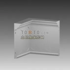 European Construction Wall Corner Module 3d model