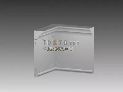 European Classic Arc Wall On Column 3d model