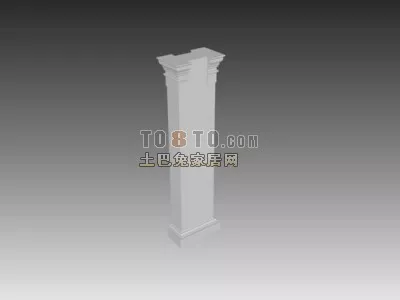 European Construction Component Column 3d model