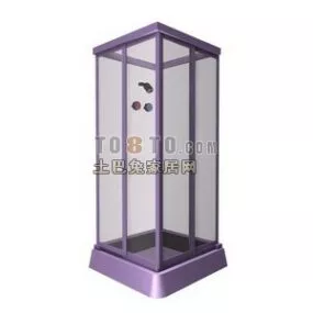 Glass Shower Room Square Shape 3d model