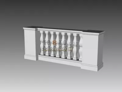 European Handrail 3d model