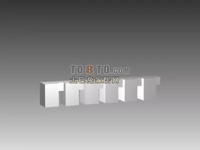 European Cubic Rail Concrete Block 3d model European Cubic Rail Concrete Block 3d model