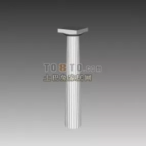 European Simple Antique Column 3d model