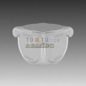 Antique Column Base Stone Material 3d model