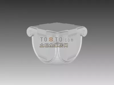 Stone Column Base Square Shape 3d model