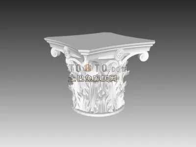 Concrete Column Cylinder Shape 3d model