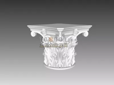 Hall Round Column 3d model