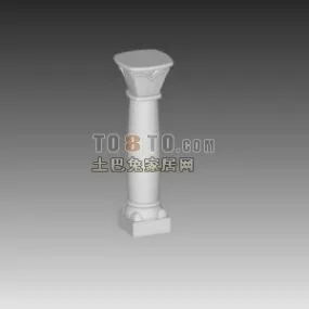 European Stone Column Component 3d model