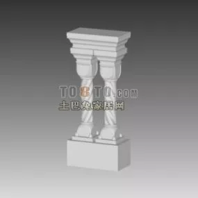 Entrance Column Greek Style 3d model