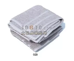 Towel Grey Color 3d model