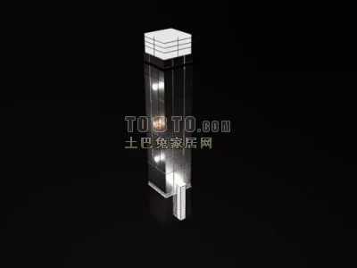 European Square Column Base 3d model