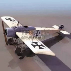 Aircraft Fighter Plane Propeller Style 3d model