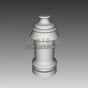 European Classic Column Base Component 3d model