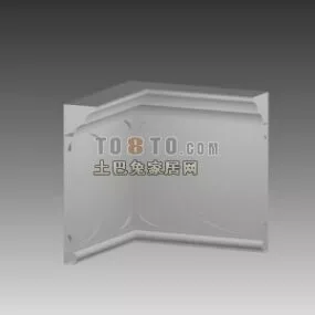 European Corner Construction Wall 3d model