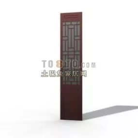 Chinese Door Antique Door Frame Style 3d model