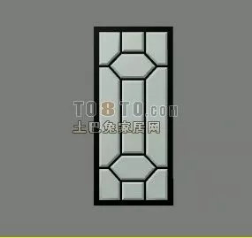 Door Window Asian Style 3d model