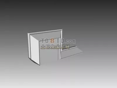 European Square Column Flat Style 3d model