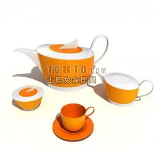 Kitchenware Pot And Cup Tableware 3d model Kitchenware Pot And Cup Tableware 3d model