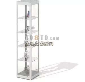 Kitchen Bar Counter With Stools, Food Set And Wine Bottle 3d model