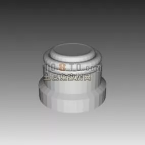 Greek Column Base Block 3d model