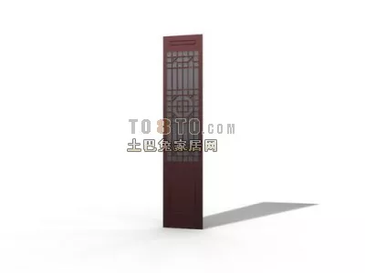 Door Window Wood Frame 3d model