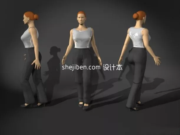 One Piece Girl Rebecca Character 3d model