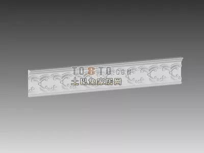 Ceiling Molding Plaster Component 3d model