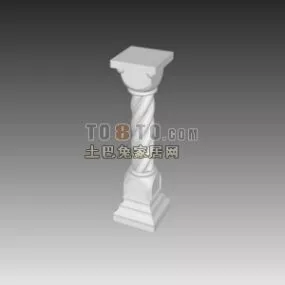 European Column With Classic Head 3d model