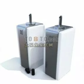 Kitchenware Chrome Bottle 3d model