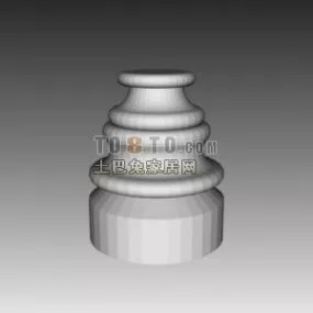 Marble Column Base 3d model