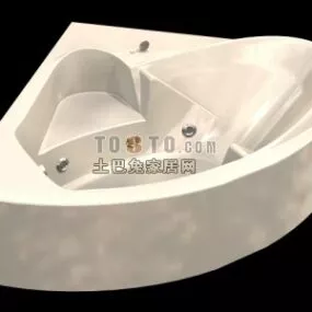 Corner Curved Bathtub 3d model