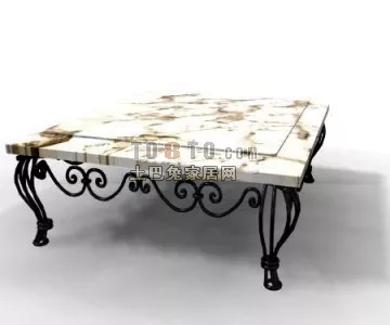 European Antique Bedside Table Red Wood 3d model