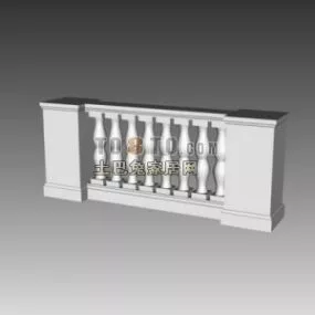 European Handrail Vintage Architecture 3d model