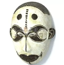 African Mask Ornament 3d model