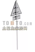Traffic Sign Triangle Sign 3d model