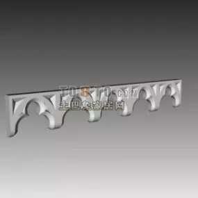 European Wall Head Decoration Carved Style 3d model