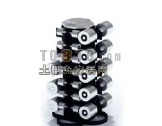 Sport Fitness Dumbbell Equipment 3d model