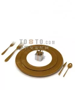 Plate With Chop 3d model
