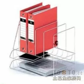 Office Supplies Transparent File Holder 3d model