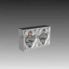 European Wall Head Carved Hole 3d model