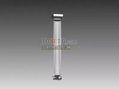 Classic European Column Gate 3d model