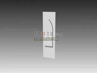 Home Wood Door With Frame On Top 3d model