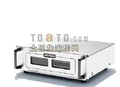 Dvd Player Gadget Chrome Color 3d model