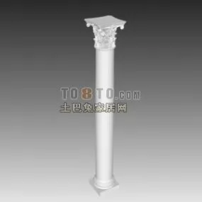 European Antique Greek Column Component 3d model