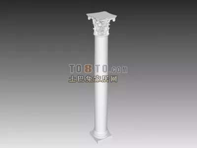 European Column Component Twist Body 3d model